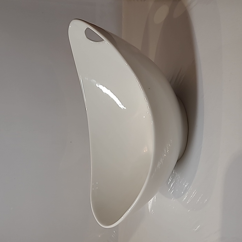 #2)10 strawberry street  white porcelain oval serving  boat bowl 11"×8"×4".6"